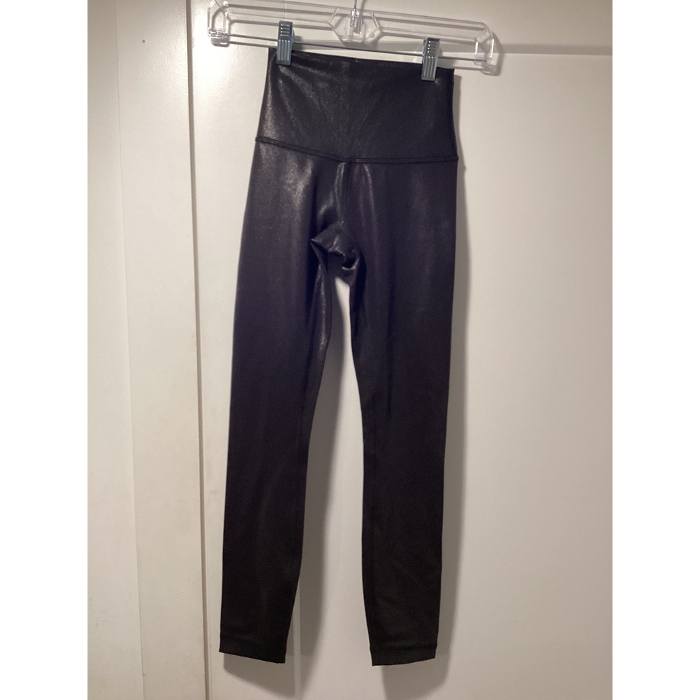 NWOT Lululemon Wunder Under High Rise Tight 25 Foil Black Leggings LW5EB3S Size